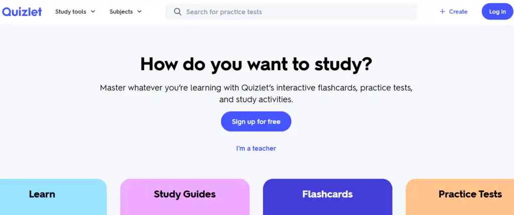 Quizlet interface screenshot