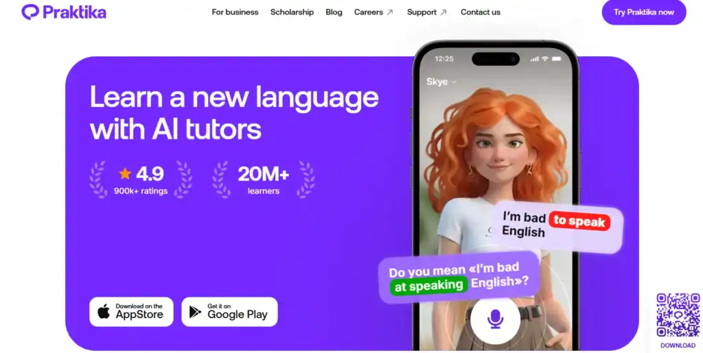Praktika Ai language speaking app