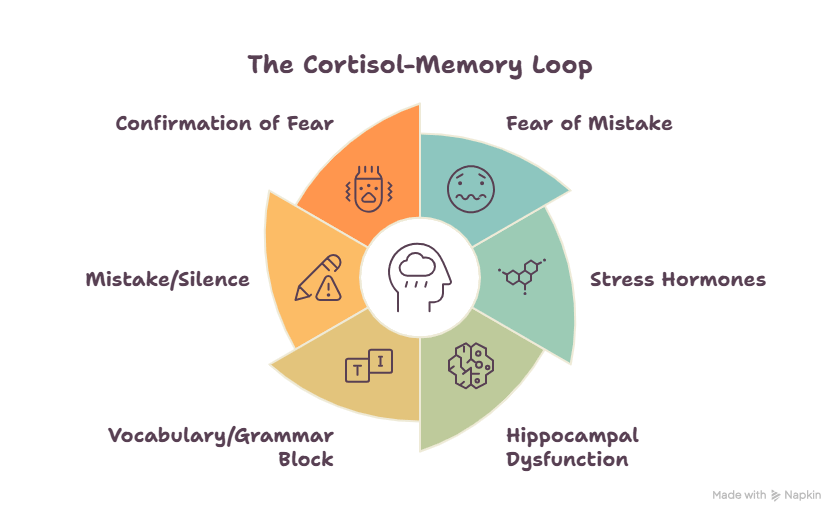 illustration of the cortisol-memory loop