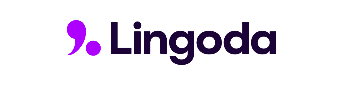 Lingoda logo, language learning online school